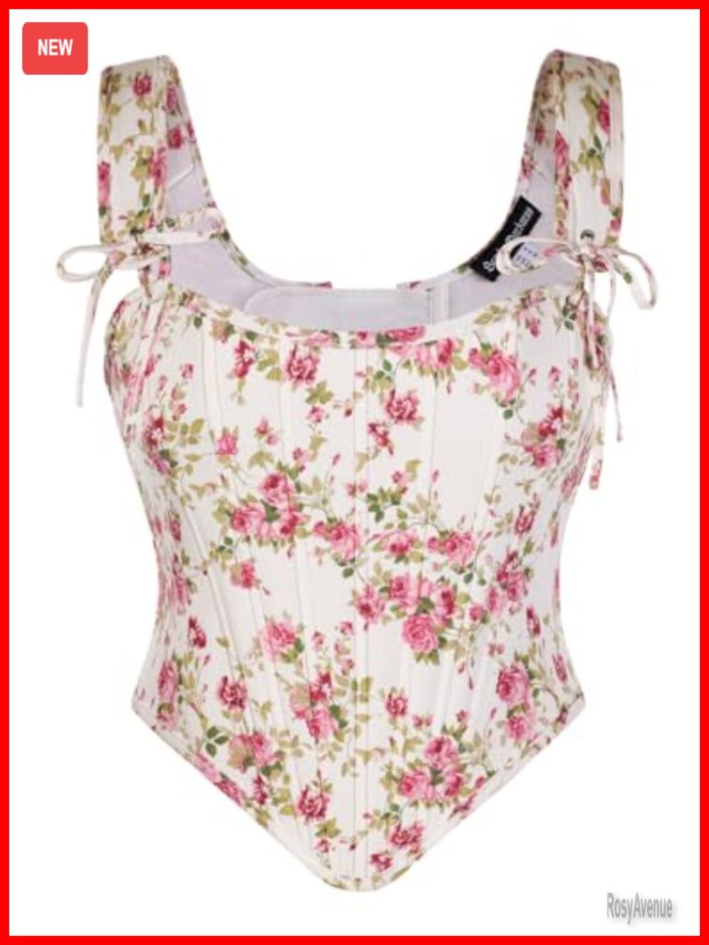 Floral Corset Top Lace-Up Renaissance Bustier for Women